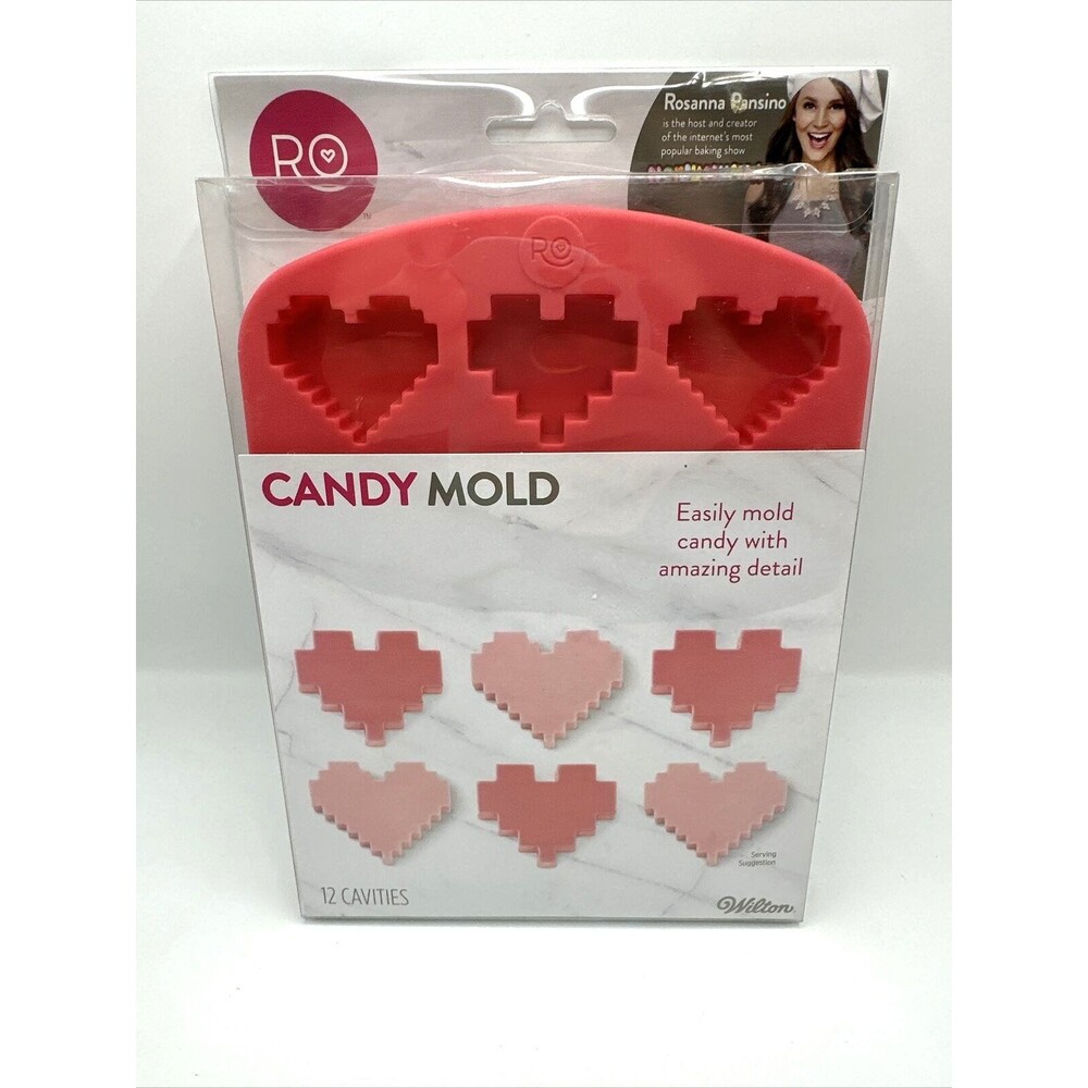 Wilton Heart Silicone Candy Mold Valentine Nerdy Nummies RO NEW